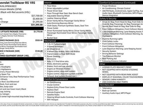 Used 2023 Chevrolet TrailBlazer RS w/ Sun and Liftgate Package image 11