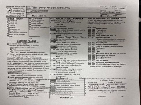 Used 2024 GMC Canyon AT4 w/ Technology Package image 31