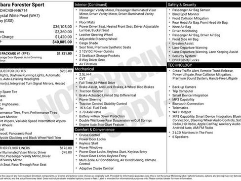 Used 2025 Subaru Forester Sport w/ Popular Package #1 image 32