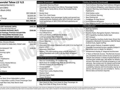 Used 2023 Chevrolet Tahoe LS w/ Driver Alert Package AWD/4WD image 31