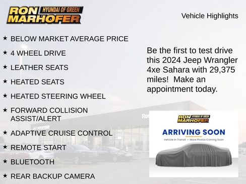 Used 2024 Jeep Wrangler Unlimited Sahara w/ Technology Group AWD/4WD image 2