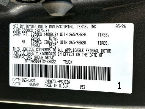 New 2026 Toyota Tundra Platinum AWD/4WD image 25