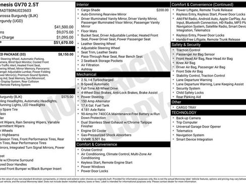 Used 2022 Genesis GV70 2.5T w/ Advanced Package image 5