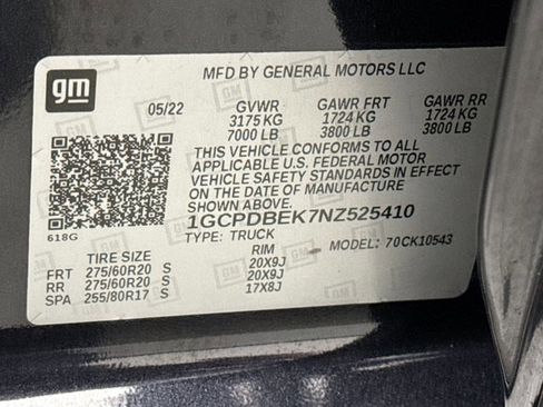 Used 2022 Chevrolet Silverado 1500 Custom w/ LPO, Dark Essentials Package image 19