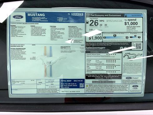 New 2026 Ford Mustang EcoBoost Fastback w/ Mustang Nite Pony Package image 22