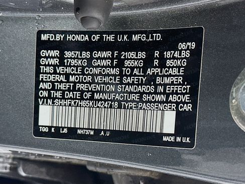 Used 2019 Honda Civic EX image 12