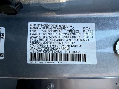 New 2026 Honda Ridgeline RTL image 17