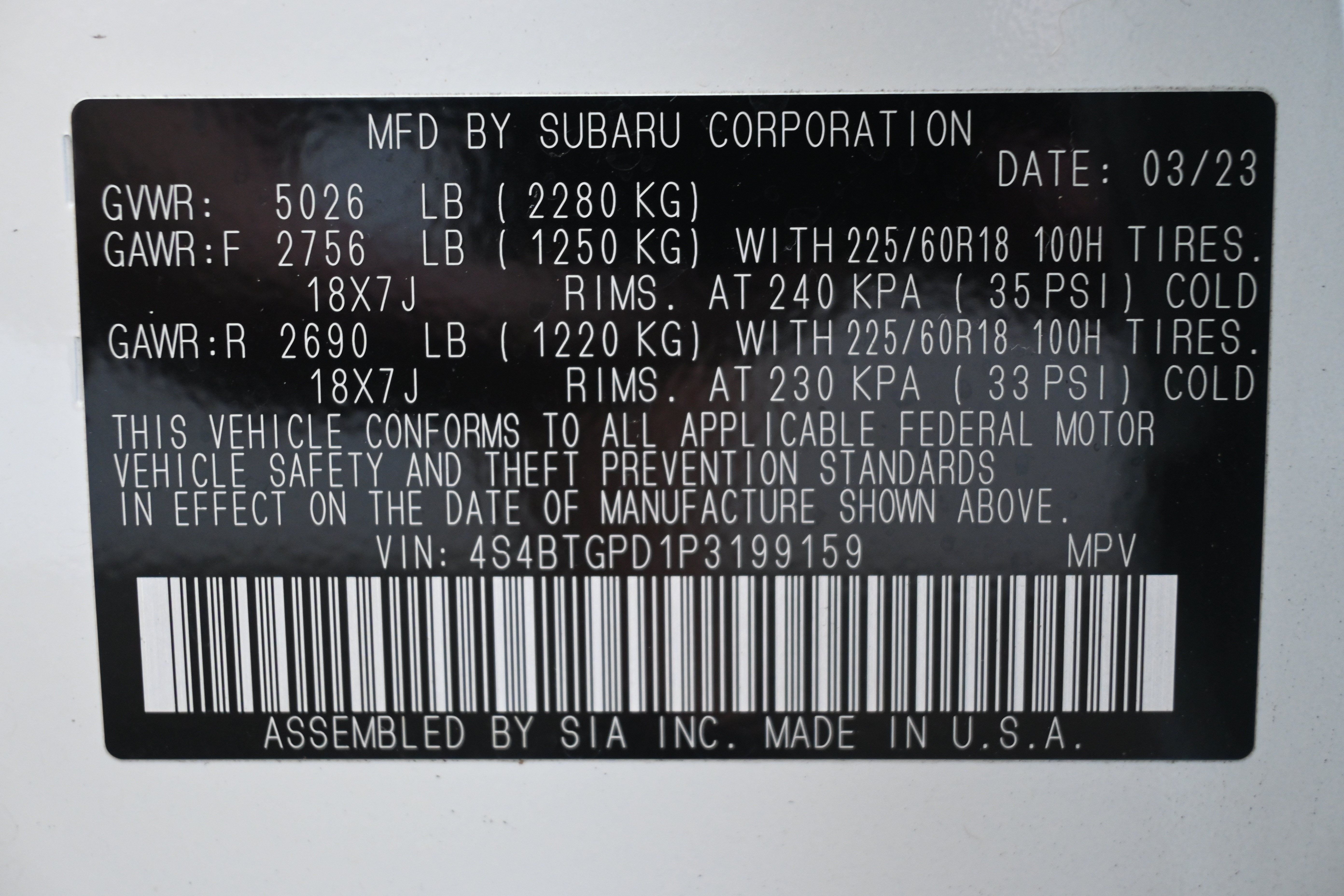 Certified 2023 Subaru Outback Touring XT AWD/4WD image 37