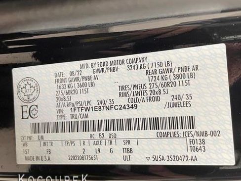 Used 2022 Ford F150 XLT w/ Equipment Group 302A High AWD/4WD image 26