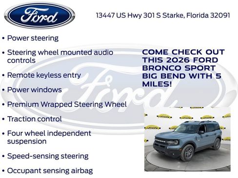 New 2026 Ford Bronco Sport Big Bend w/ Convenience Package AWD/4WD image 25