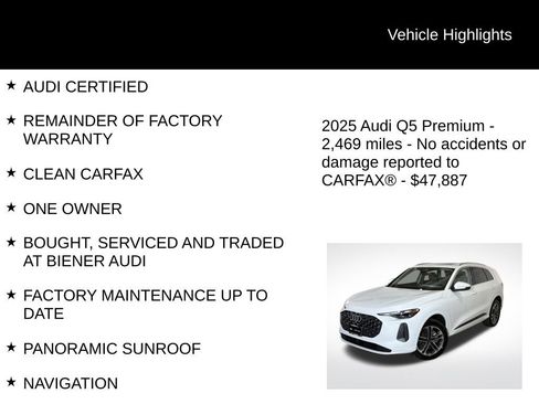 Used 2025 Audi Q5 Premium w/ Convenience Package image 9