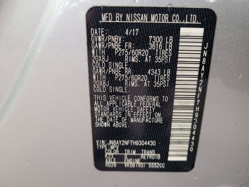 Used 2017 Nissan Armada Platinum w/ Captain Seat Package RWD image 33