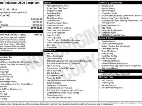 New 2024 RAM ProMaster 3500 w/ Quick Order Package 22G SLT image 4