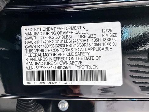 New 2026 Honda Ridgeline Sport image 19