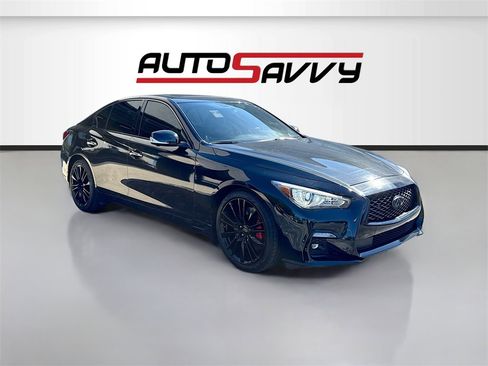 Used 2023 INFINITI Q50 Red Sport 400 w/ Black Opal Edition image 1