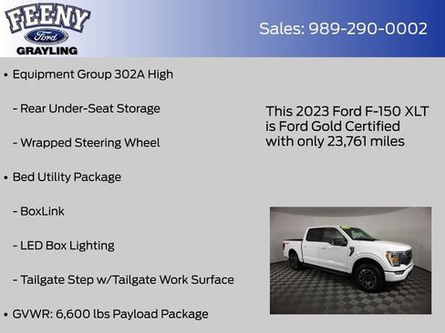Certified 2023 Ford F150 XLT w/ Equipment Group 302A High image 18