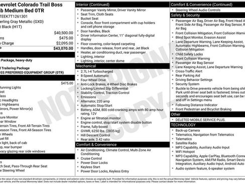 New 2026 Chevrolet Colorado Trail Boss AWD/4WD image 37
