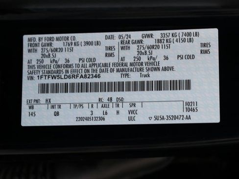 Certified 2024 Ford F150 Lariat w/ Bed Utility Package AWD/4WD image 32