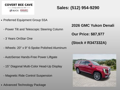 Used 2026 GMC Yukon Denali w/ Denali Reserve Package AWD/4WD image 12