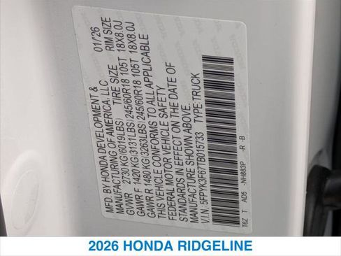 New 2026 Honda Ridgeline TrailSport image 26