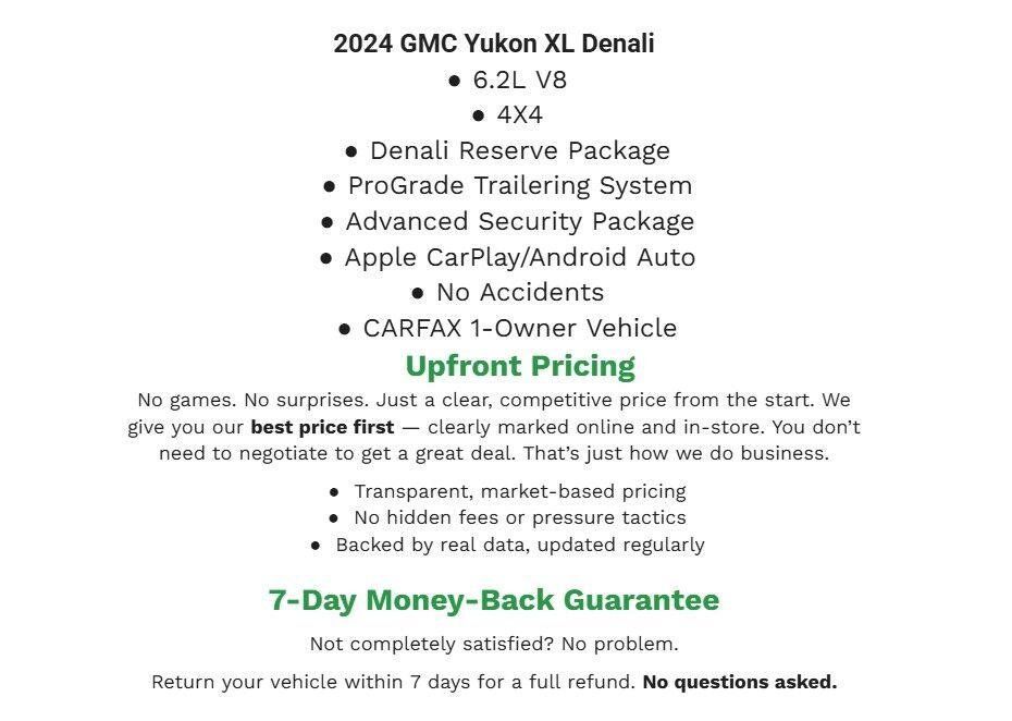 Used 2024 GMC Yukon XL Denali w/ Denali Reserve Package AWD/4WD image 2