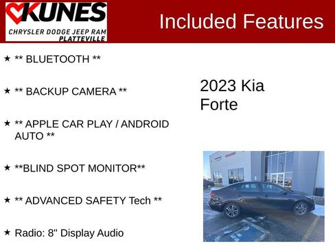 Used 2023 Kia Forte LXS w/ LXS Technology Package FWD image 2
