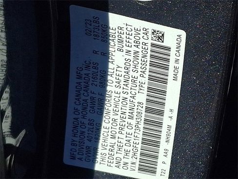 Certified 2023 Honda Civic EX image 27