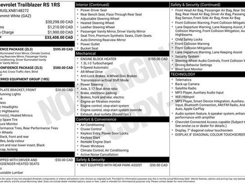 Used 2022 Chevrolet TrailBlazer RS w/ Convenience Package AWD/4WD image 28