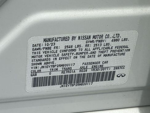 Certified 2024 INFINITI Q50 Luxe w/ Cargo Package RWD image 13