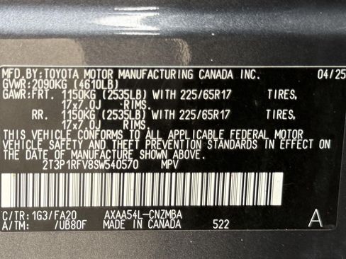 Used 2025 Toyota RAV4 XLE AWD/4WD image 87