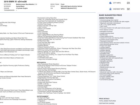 Used 2018 BMW X1 sDrive28i w/ Convenience Package image 5