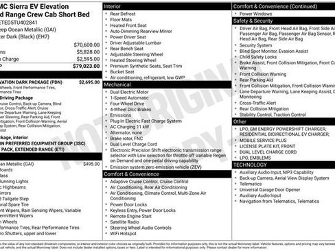 Used 2026 GMC Sierra EV Elevation w/ LPO, Elevation Dark Package AWD/4WD image 20