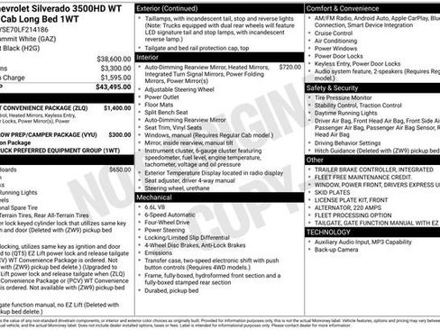 Used 2020 Chevrolet Silverado 3500 W/T w/ WT Fleet Convenience Package AWD/4WD image 27
