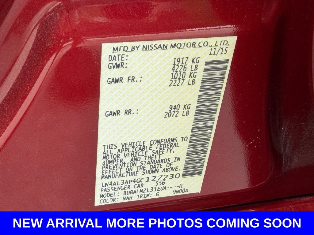 Used 2016 Nissan Altima 2.5 SV w/ Convenience Package FWD image 12