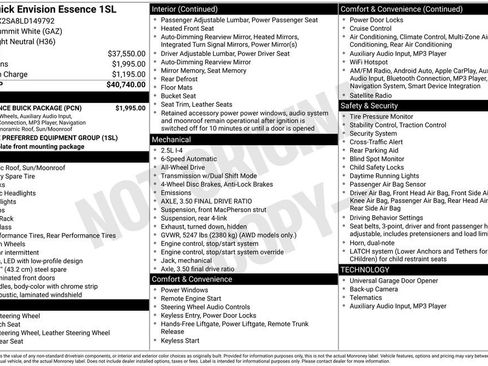 Used 2020 Buick Envision Essence w/ Experience Buick Package image 13