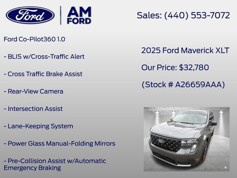 Used 2025 Ford Maverick XLT w/ 4K Tow Package AWD/4WD image 13