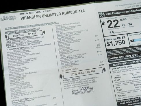 Used 2019 Jeep Wrangler Unlimited Rubicon image 61