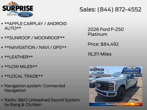 Used 2026 Ford F250 Platinum AWD/4WD image 16