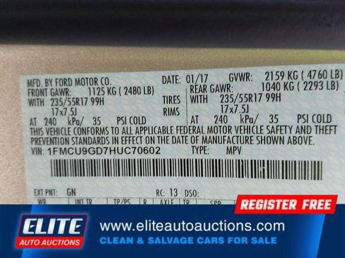 Used 2017 Ford Escape SE w/ SE Leather Comfort Package AWD/4WD image 17