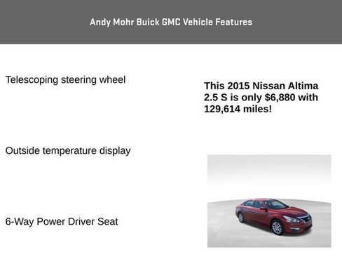 Used 2015 Nissan Altima 2.5 S w/ Power Driver Seat Package image 8