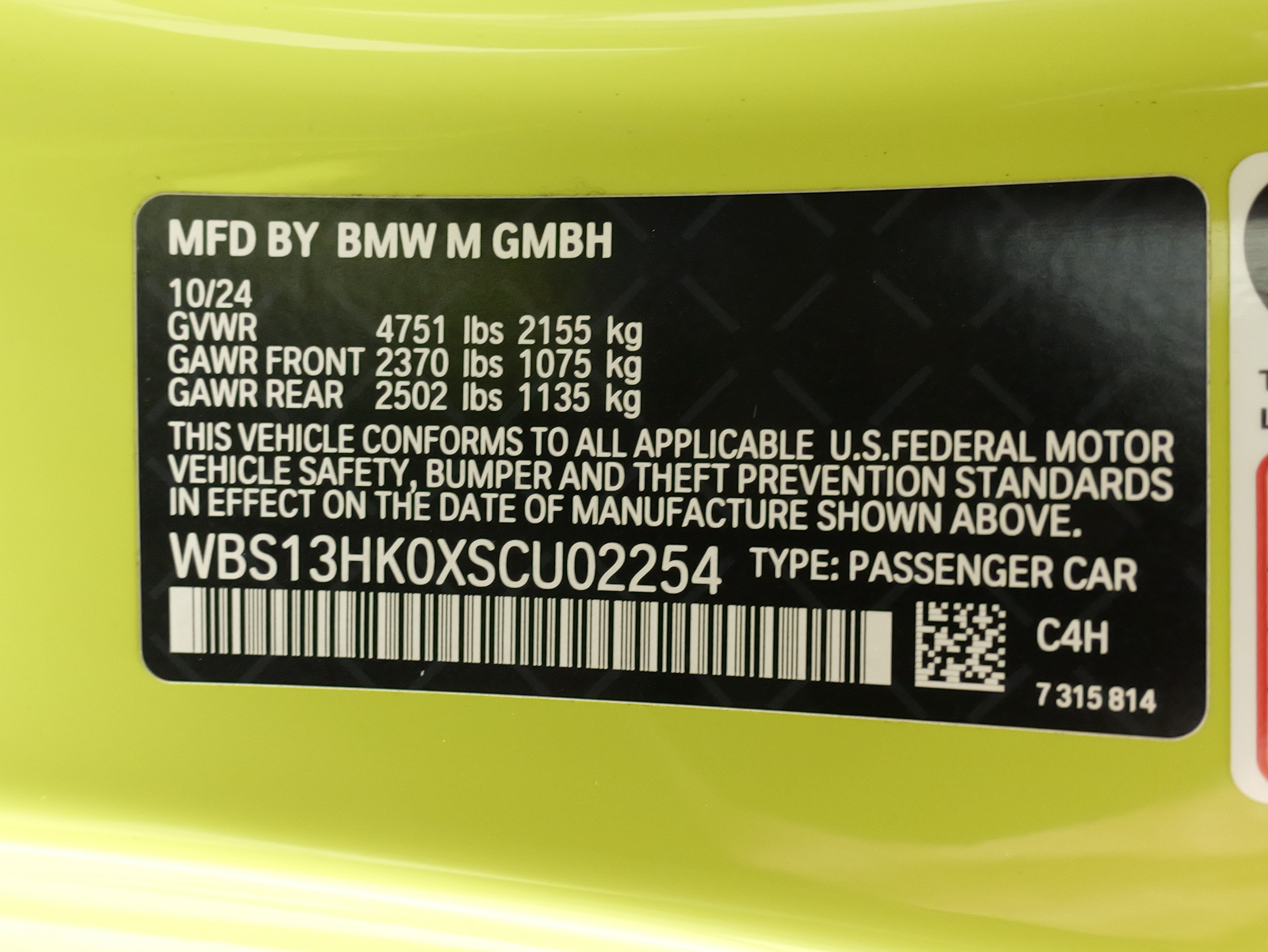 Used 2025 BMW M4 Coupe w/ M Carbon Exterior Package RWD image 83