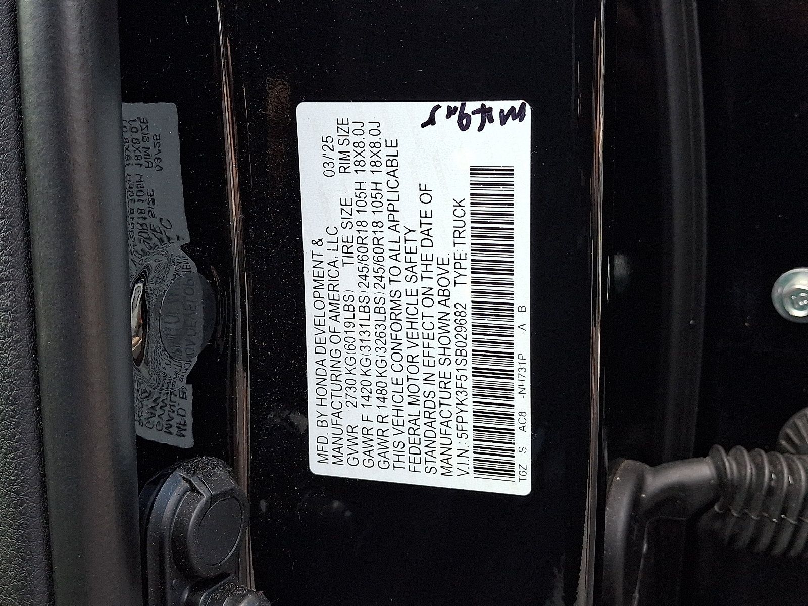 Certified 2025 Honda Ridgeline RTL image 20