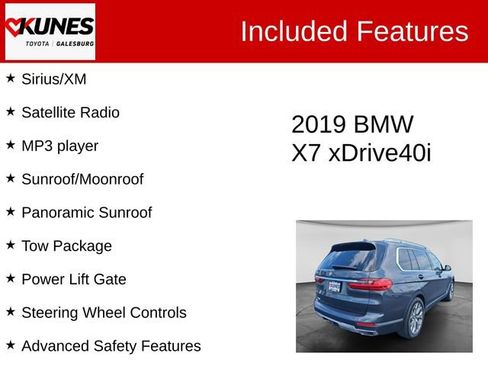 Used 2019 BMW X7 xDrive40i w/ Premium Package AWD/4WD image 3