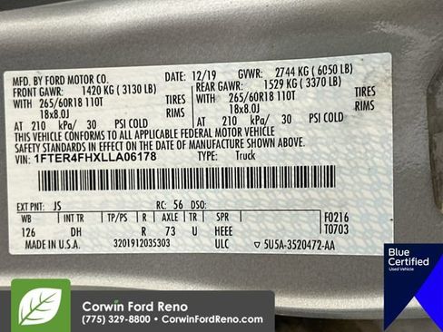 Used 2020 Ford Ranger Lariat w/ Equipment Group 501A Mid AWD/4WD image 36