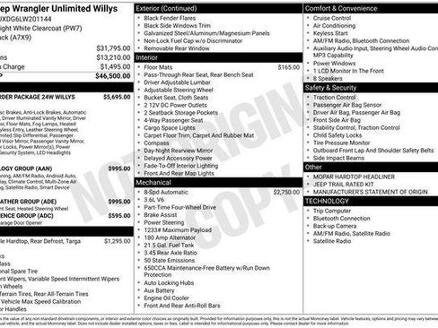Certified 2020 Jeep Wrangler Unlimited Sport AWD/4WD image 10