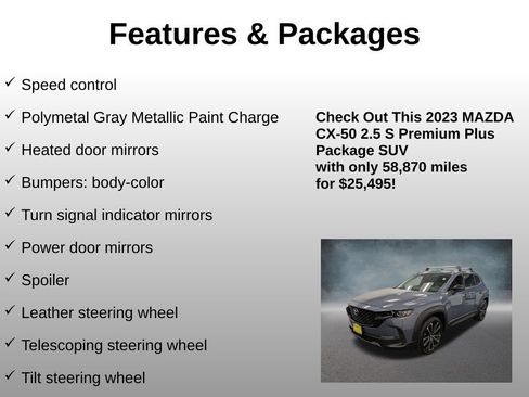 Used 2023 MAZDA CX-50 AWD 2.5 S w/ Cargo Package image 17