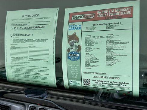 Certified 2019 Jeep Wrangler Sport image 13