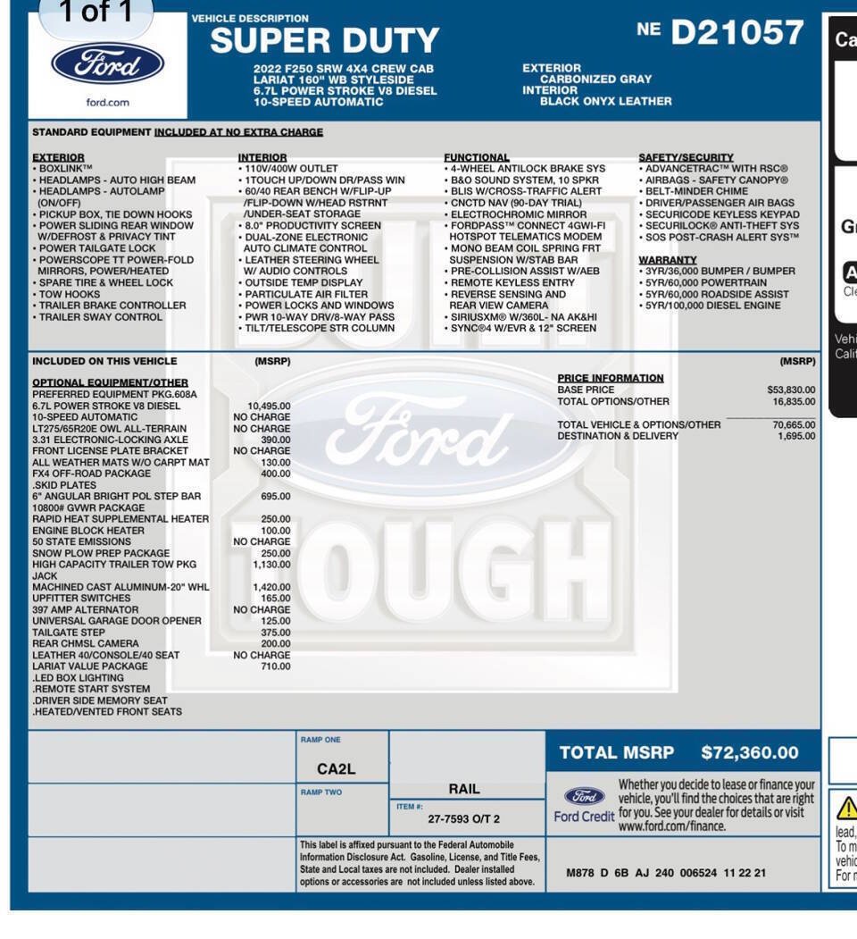Used 2022 Ford F250 Lariat AWD/4WD image 5