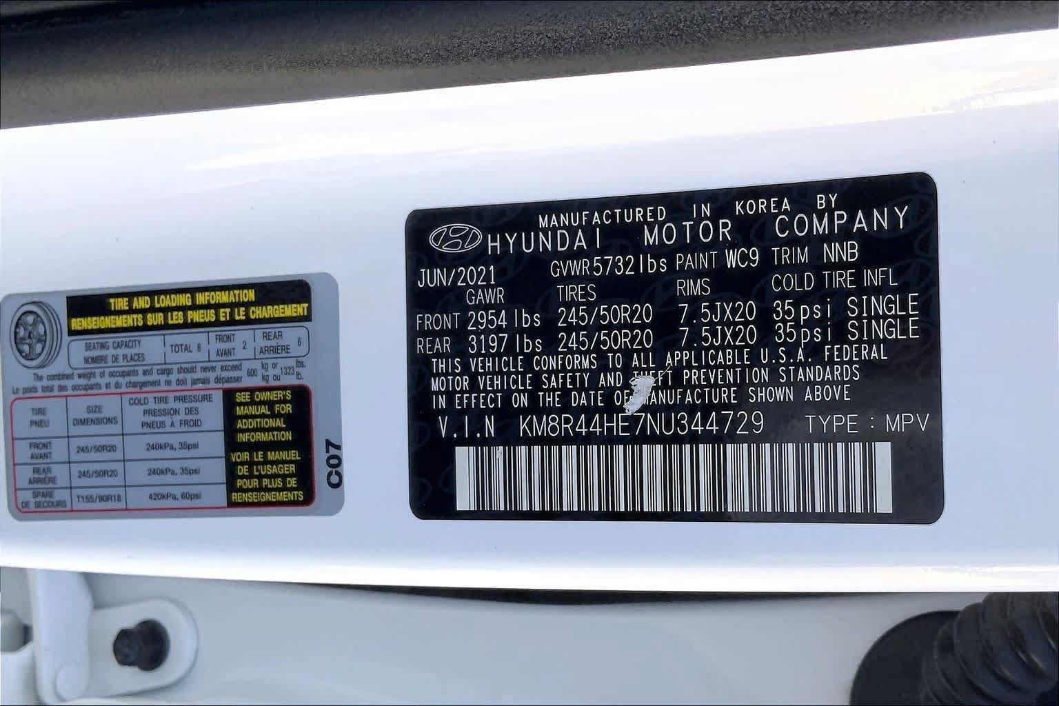 Used 2022 Hyundai Palisade SEL w/ 8P Bench Seat Package FWD image 33
