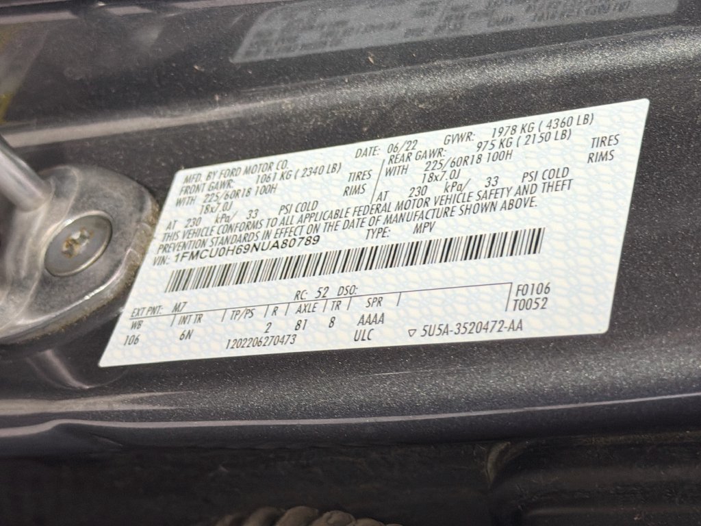 Used 2022 Ford Escape SEL w/ Technology Package FWD image 29